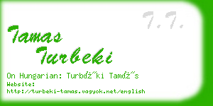 tamas turbeki business card